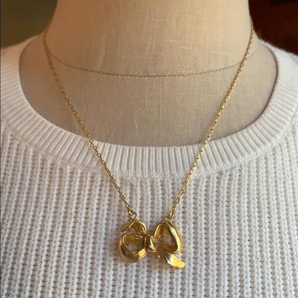 Rachel Leigh Gold Bow Necklace